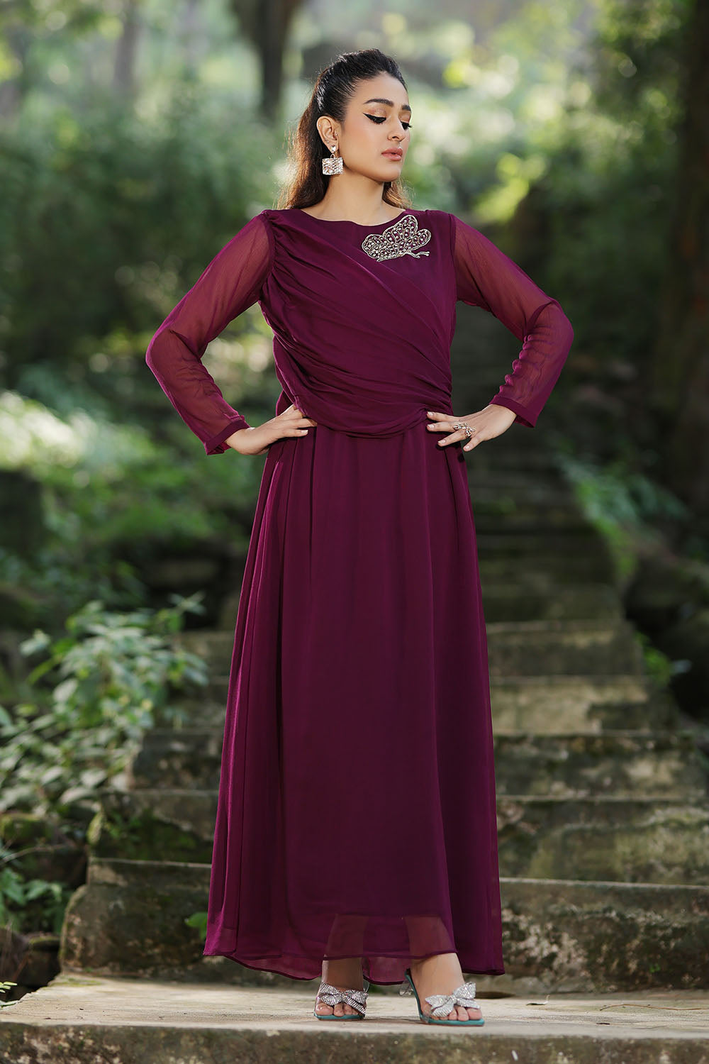 Crinkle Chiffon Maxi-107 Crinkle Chiffon Maxi-107