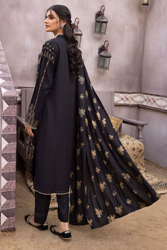 Black Mirror Embroidered Linen Suit-2526