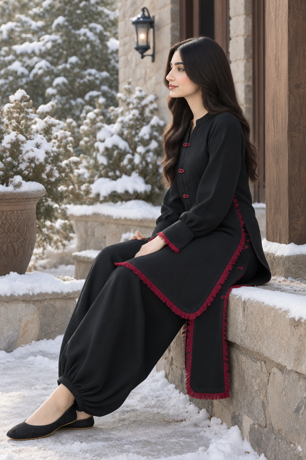 Black Dhanak 2pc -2825