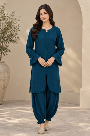 Zinc Blue Dhanak 2pc - 2830