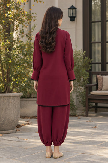 Maroon Dhanak 2pc - 2824