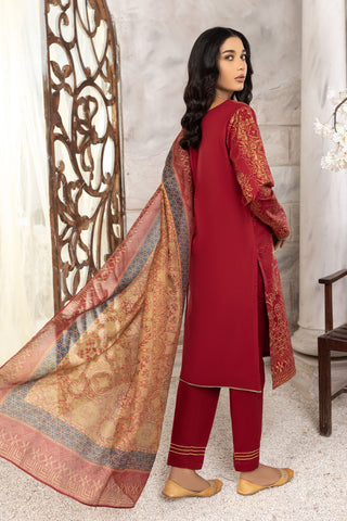 Mirror Embroidered Cotton Lawn Suit-2622