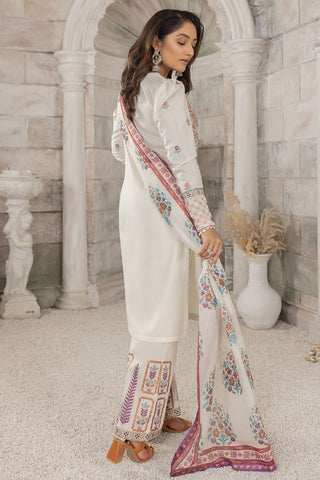 Embroidered Cotton Lawn Suit - 2607
