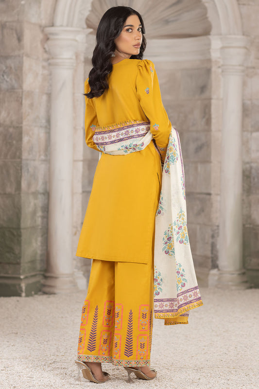 Embroidered Cotton Lawn Suit - 2606