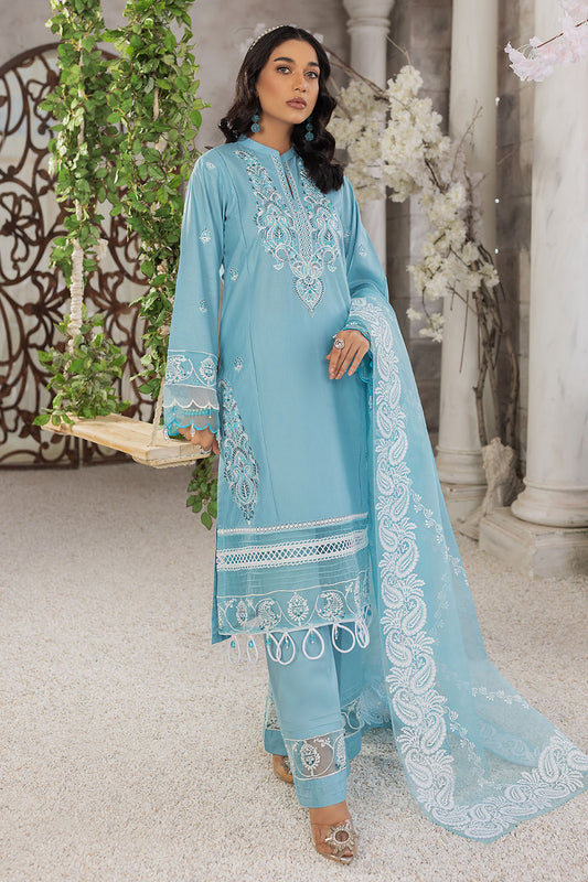 Embroidered Cotton Lawn Suit - 2618