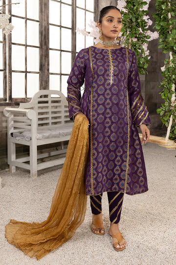 3 Piece Jacquard Suit- 2611