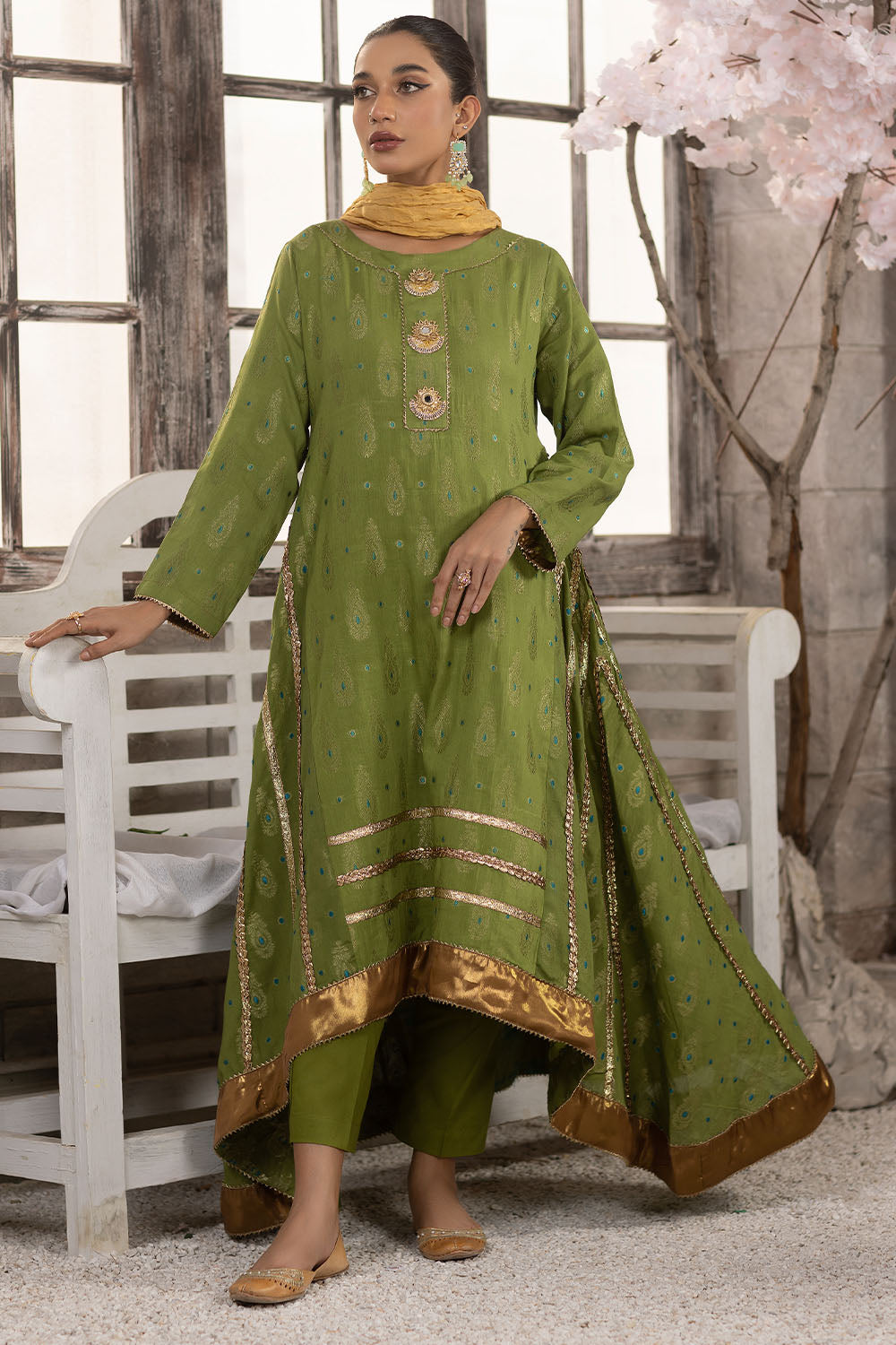 3 Piece Jacquard Suit- 2612