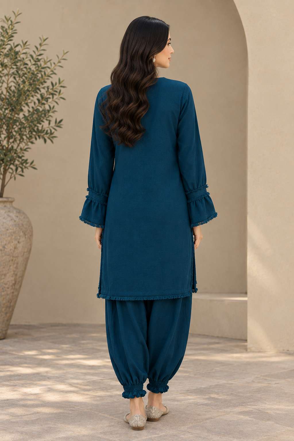 Zinc Blue Dhanak 2pc - 2830