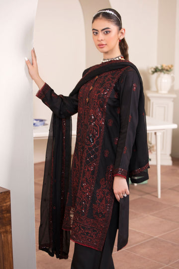 Embroidered Viscouse Suit - 7058