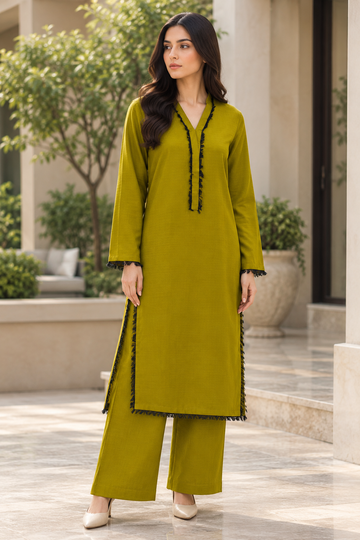 Mehendi Green Dhanak 2pc -2826