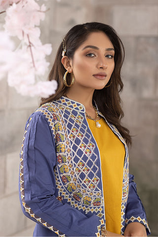 Embroidered Cotton Lawn Gown Suit- 2623