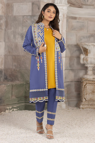 Embroidered Cotton Lawn Gown Suit- 2623