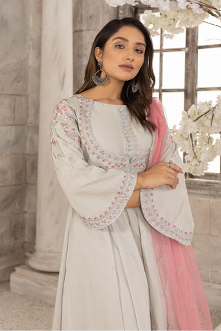 Embroidered Cotton Lawn Frock Suit -2603