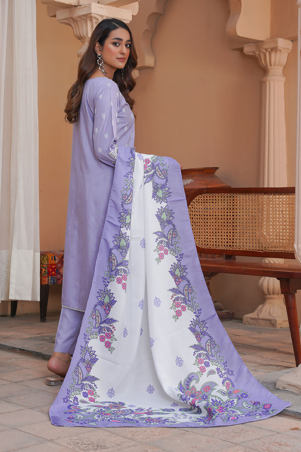 linen lilac kameez shalwar