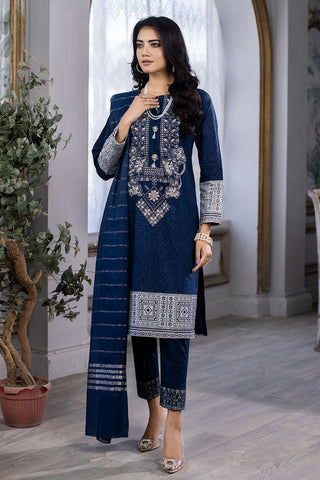 Screen Printed Cotton Lawn Suit- 7011