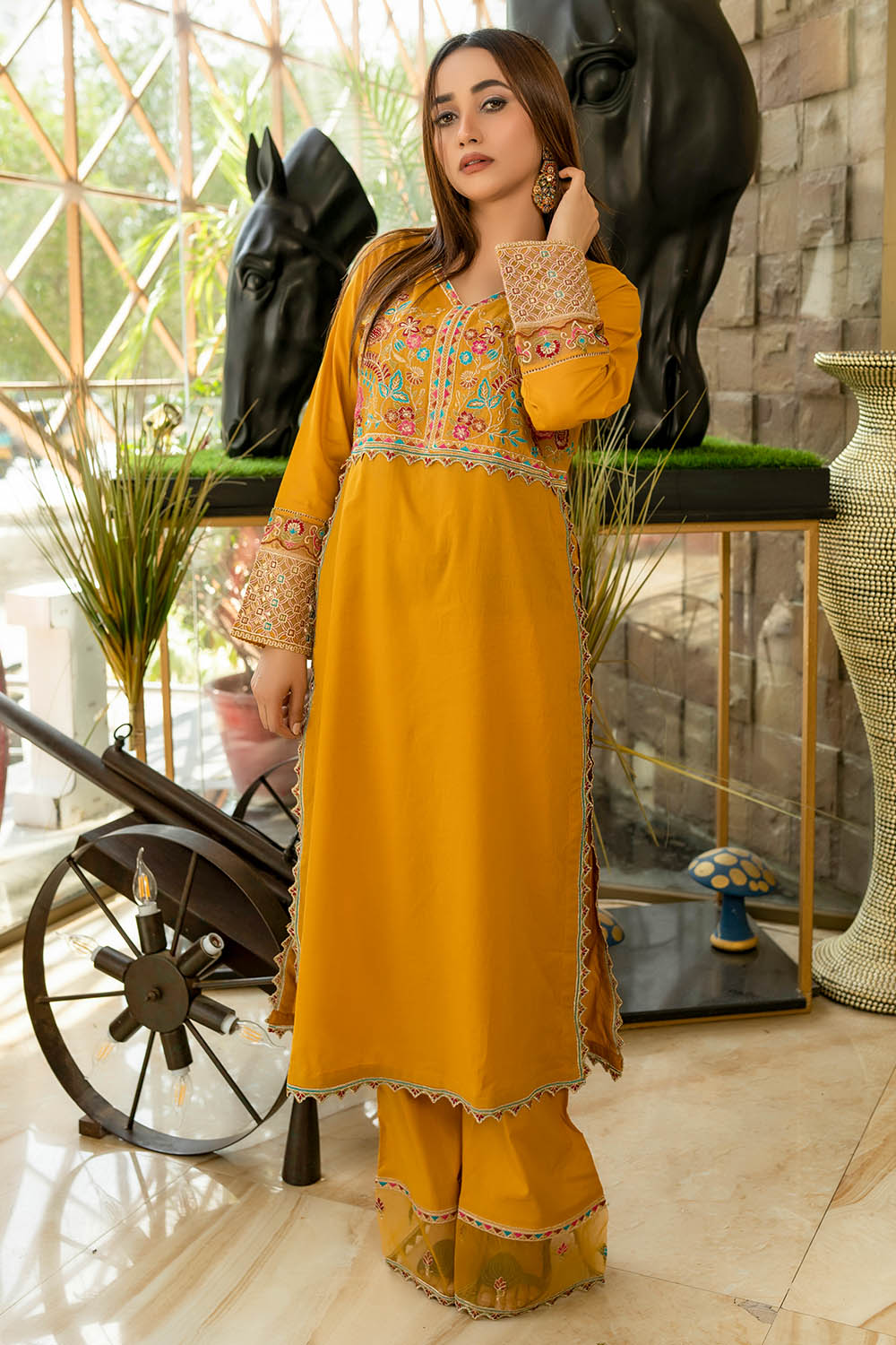 Embroidered Lawn Suit-2703