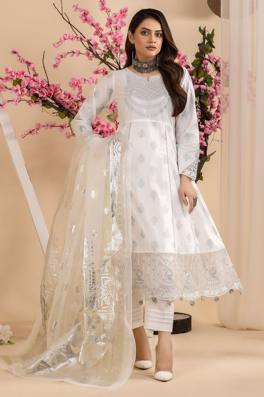 Embdroidered Frock Suit -2633