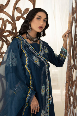 Embroidered Cotton Lawn Angrekha Frock Suit -2601