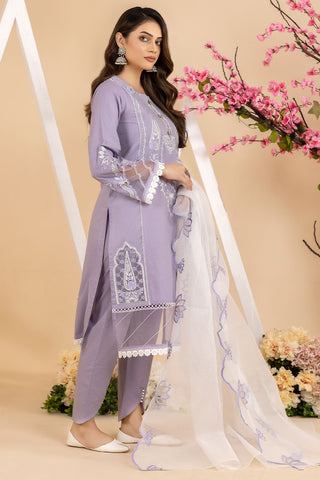Embroidered Cotton Lawn Suit - 2634