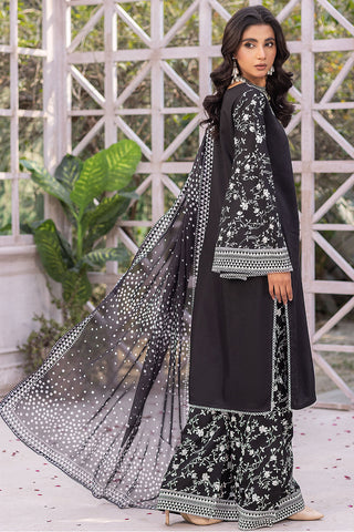 Embroidered Cotton Lawn Suit-7001