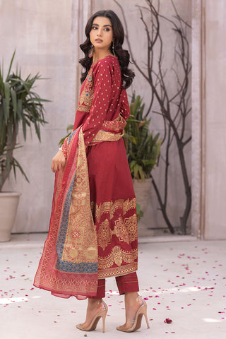 Mirror Embroidered Cotton Lawn Frock Suit - 7017