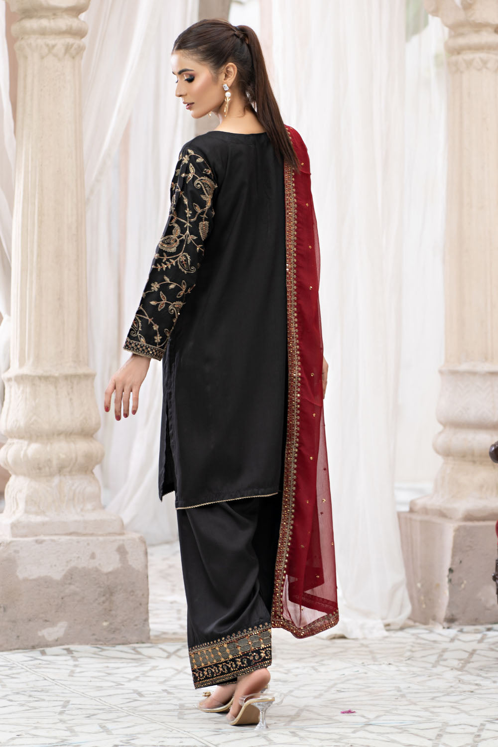 Embroidered Viscouse Shalwar Suite - 7086