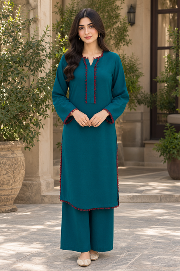 Teal Dhanak 2pc -2827