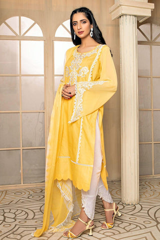 Embroidered Self Lawn Suit - Madame