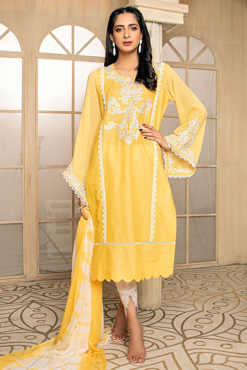 Embroidered Self Lawn Suit - Madame