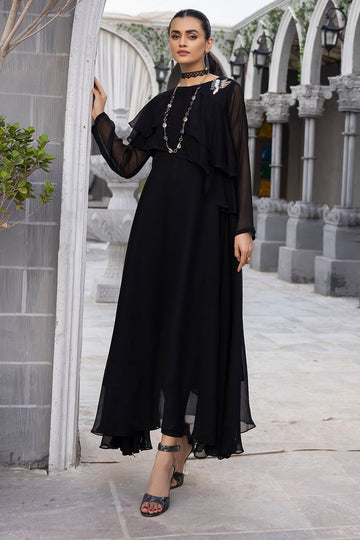 Black chiffon Maxi - 2540