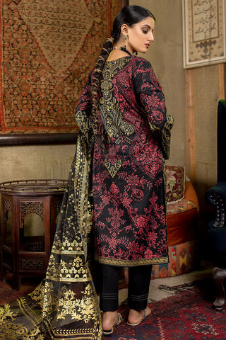 Embroidered Cotton Lawn Suit-2499