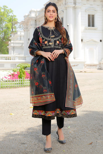 Embroidered Cotton Lawn Suit-2488