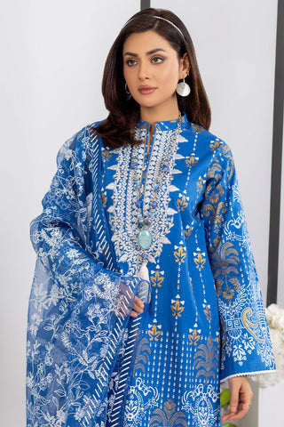 Embroidered Cotton Lawn Suit-2597