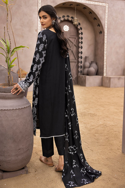 Black Mirror Embroidered Linen Suit-2525