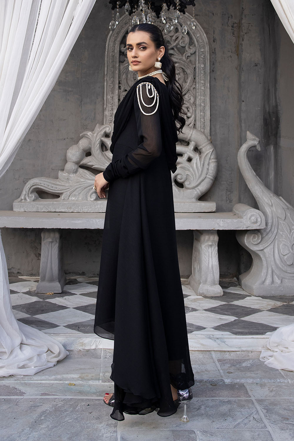 Black Chiffon Maxi-103