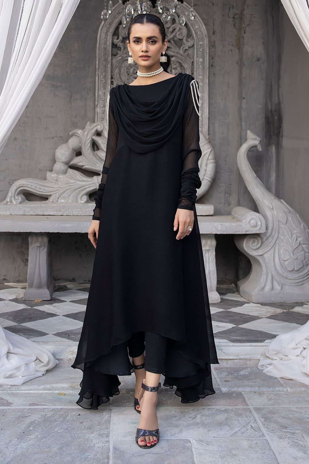 Black Chiffon Maxi-103