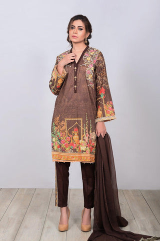 embroidered Digital Lawn - Madame