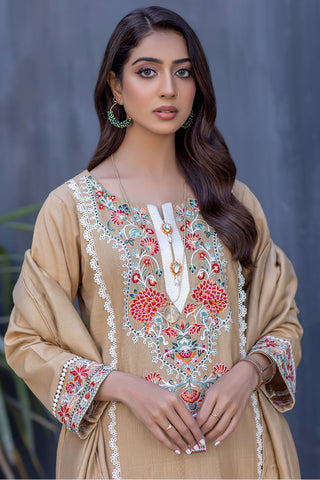 Kadder Color Embroidered Slub Kadder Suit-2559 – Madame
