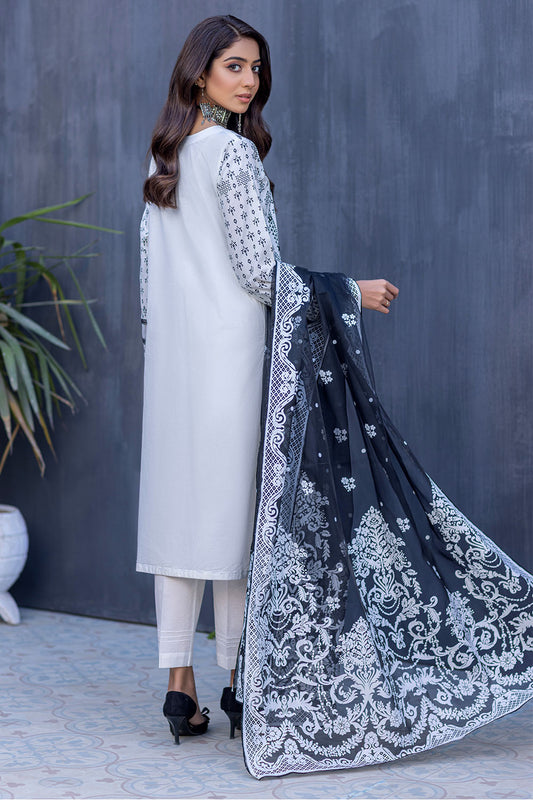Mirror Embroidered Cotton Lawn Suit-2581